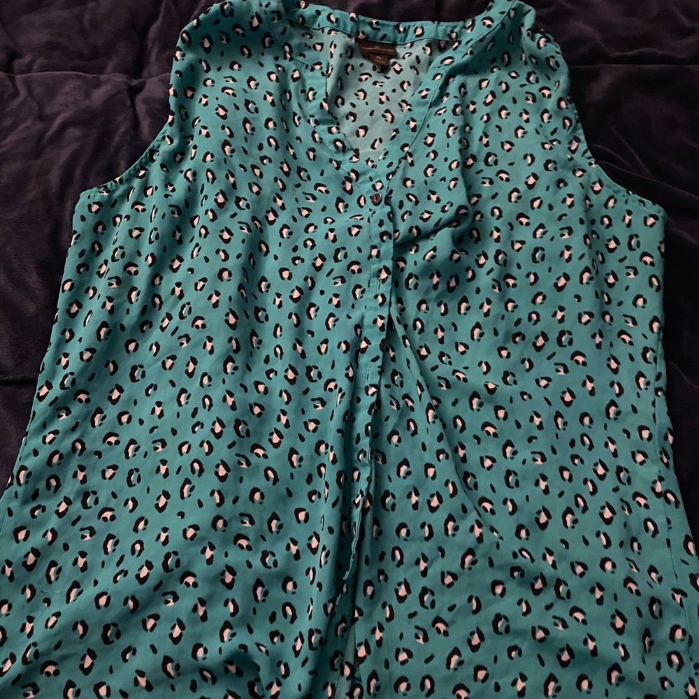 Worthington sleeveless button down blouse size XL